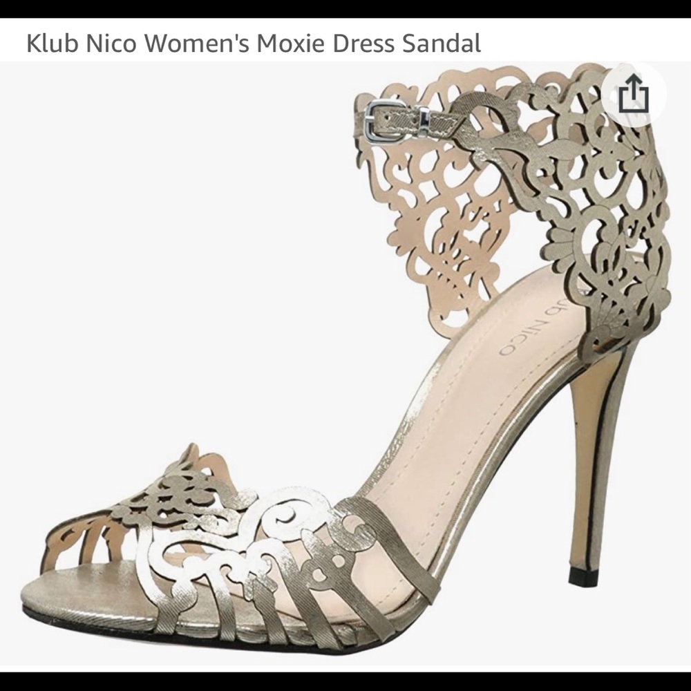 The perfect dressy high heel sandals in silver!FANTASTIC SHOE DEAL!